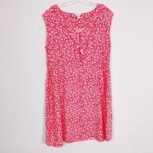 Thyme Women's Sleeveless Floral Print Dress - Size XL Cottagecore Bohemian